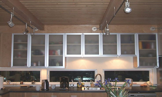Aluminium profile kitchen cabinets