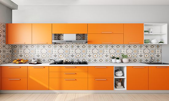 Straight modular kitchen in jhansi