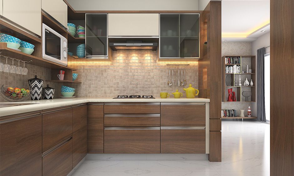 u shaped modular kitchen in dehradun